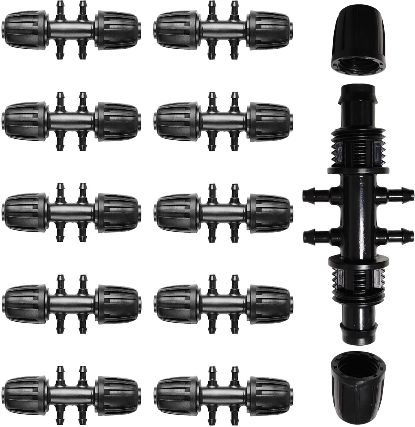 10 Stuks Drip Irrigation Tee Adapter voor 16mm Tuinslang