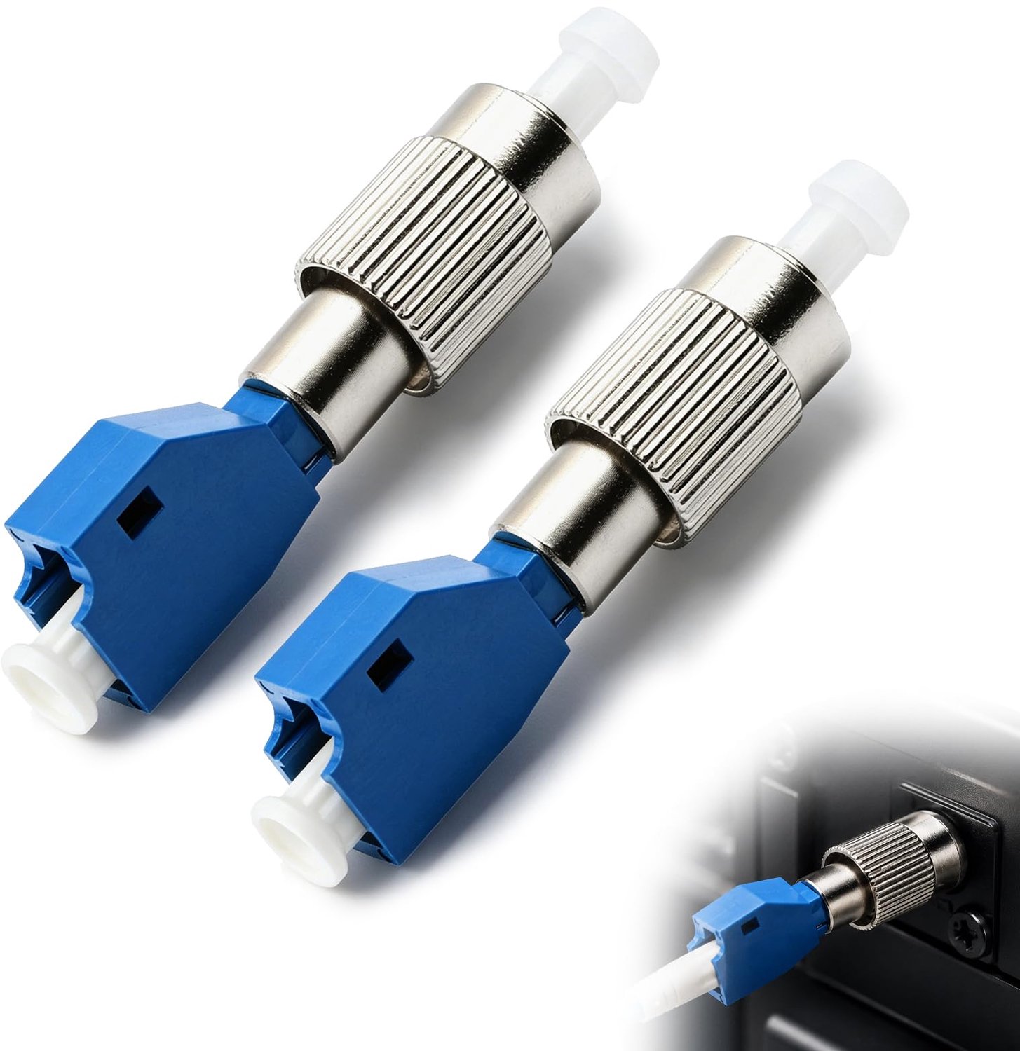 2 Stuks LC naar FC Glasvezeladapter