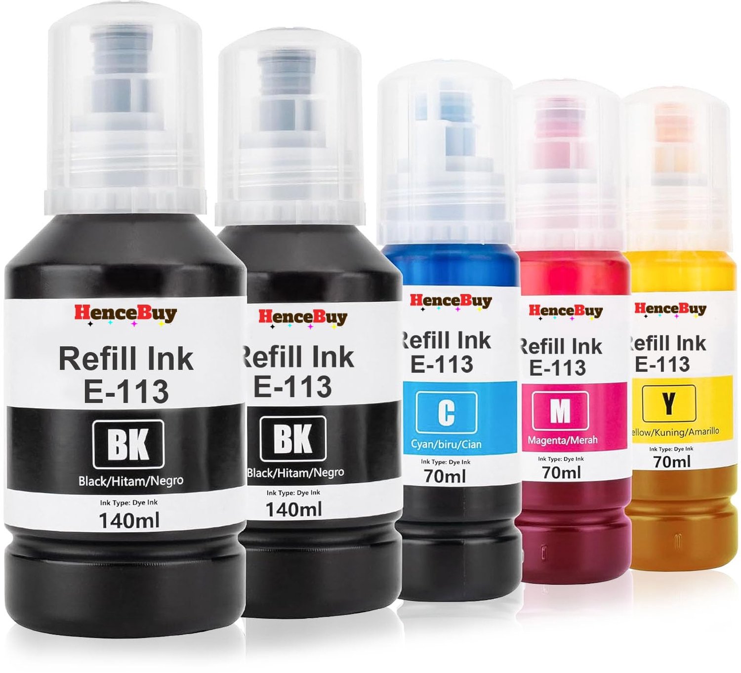 Inkttanks voor Epson 113 - Multipack met 5 Stuks