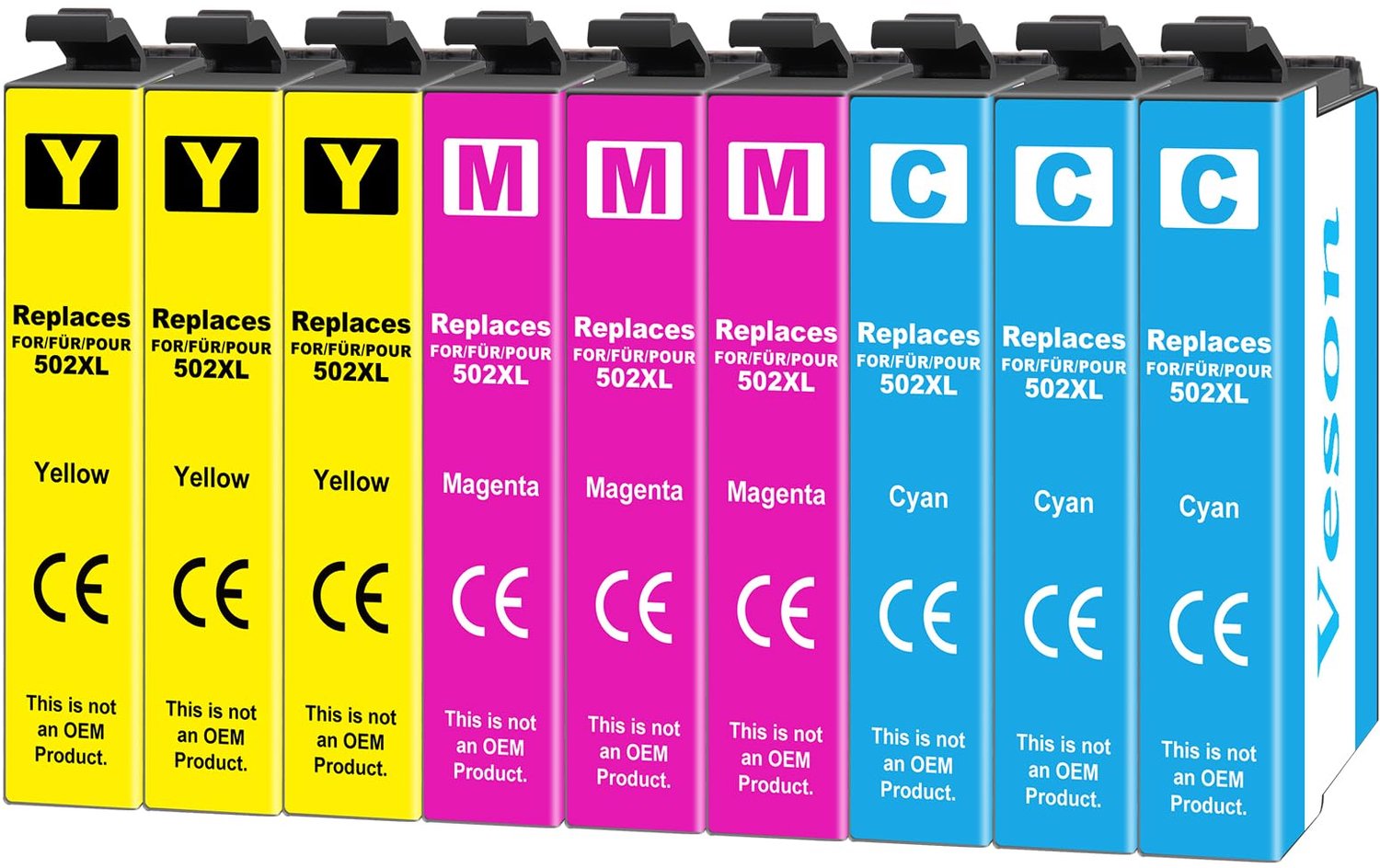 Vervangende Inktpatronen voor Epson Printers (9 Stuks)