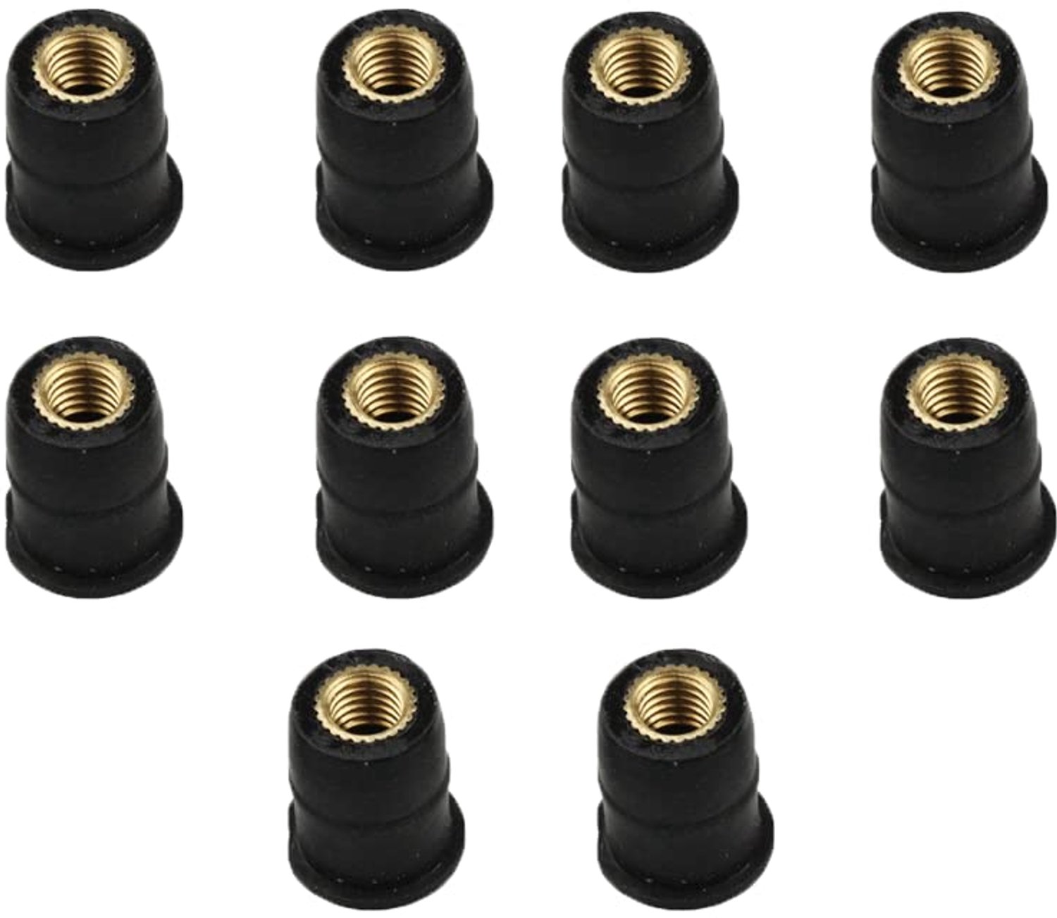Wellnut Motorvoorruit 10 stuks - Messing/Rubber - Voor Motorfiets - Universeel Gebruik - 5 Meter - Duurzaam - Rubberring