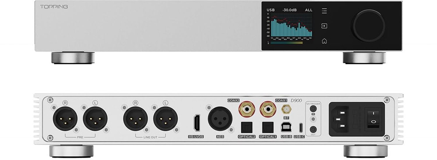 Hi-Res DAC Voorversterker met BT 5.1 en 10-Band PEQ