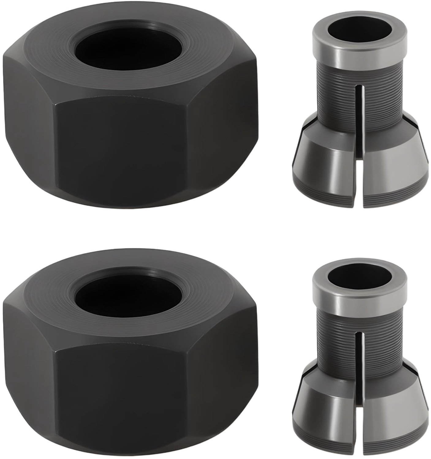 1/4 Inch Trimmen Machine Router Boor Moer Klem Adapter Kit - 2 Sets