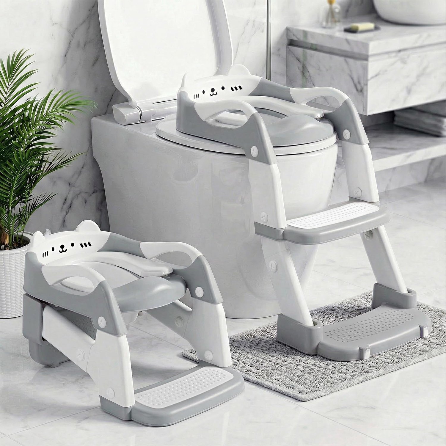Verstelbare Kindertoiletbril met Trap en Potje