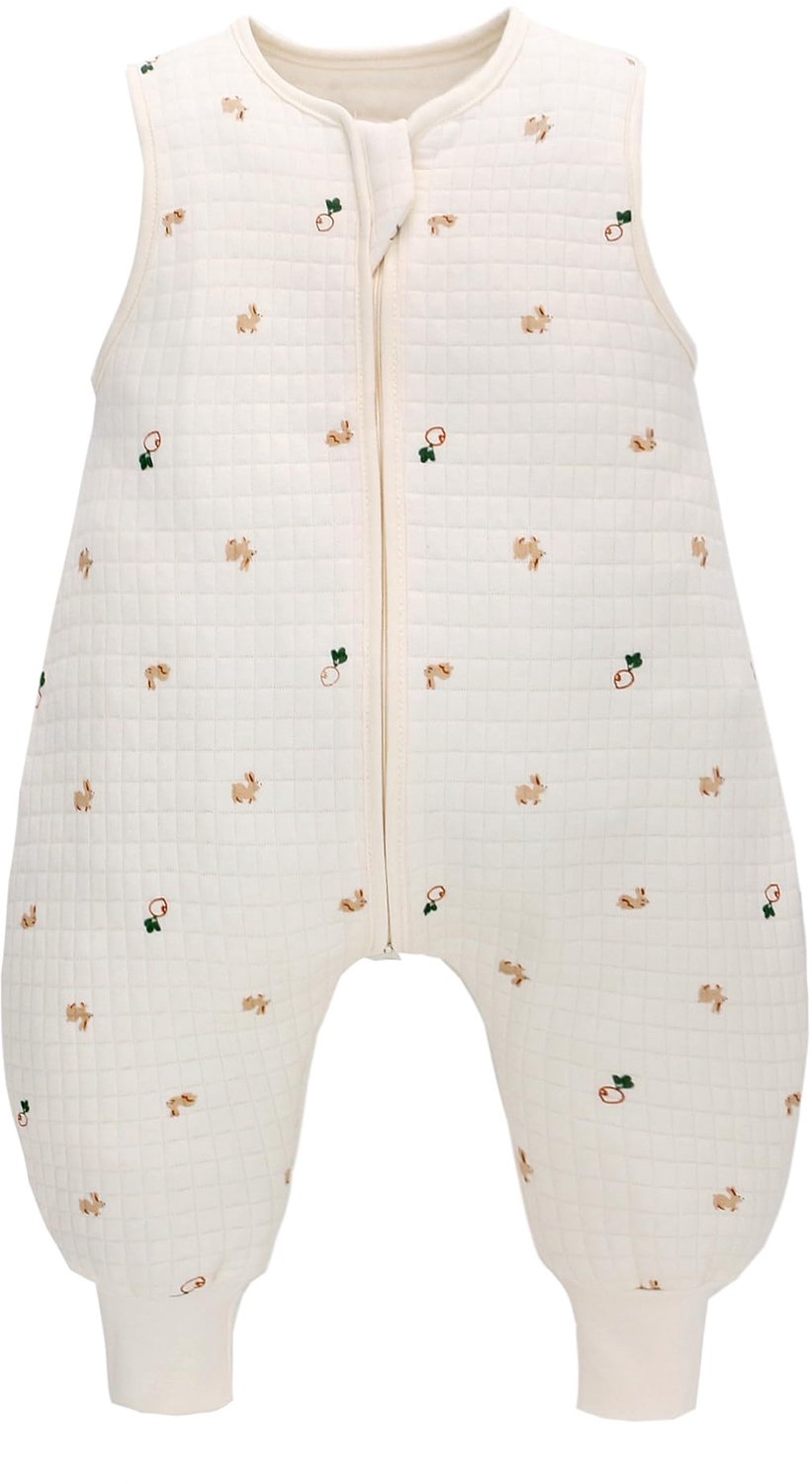 Baby Slaapzak met Voeten - 1.5 Tog, 100% Katoen, Bunny Design