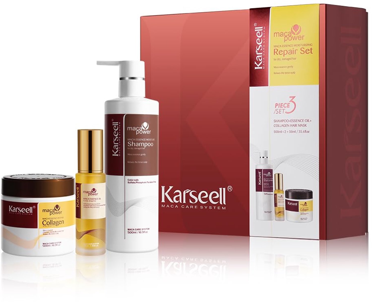 Moisturising Repair Kit met Collageen Haarmasker en Shampoo