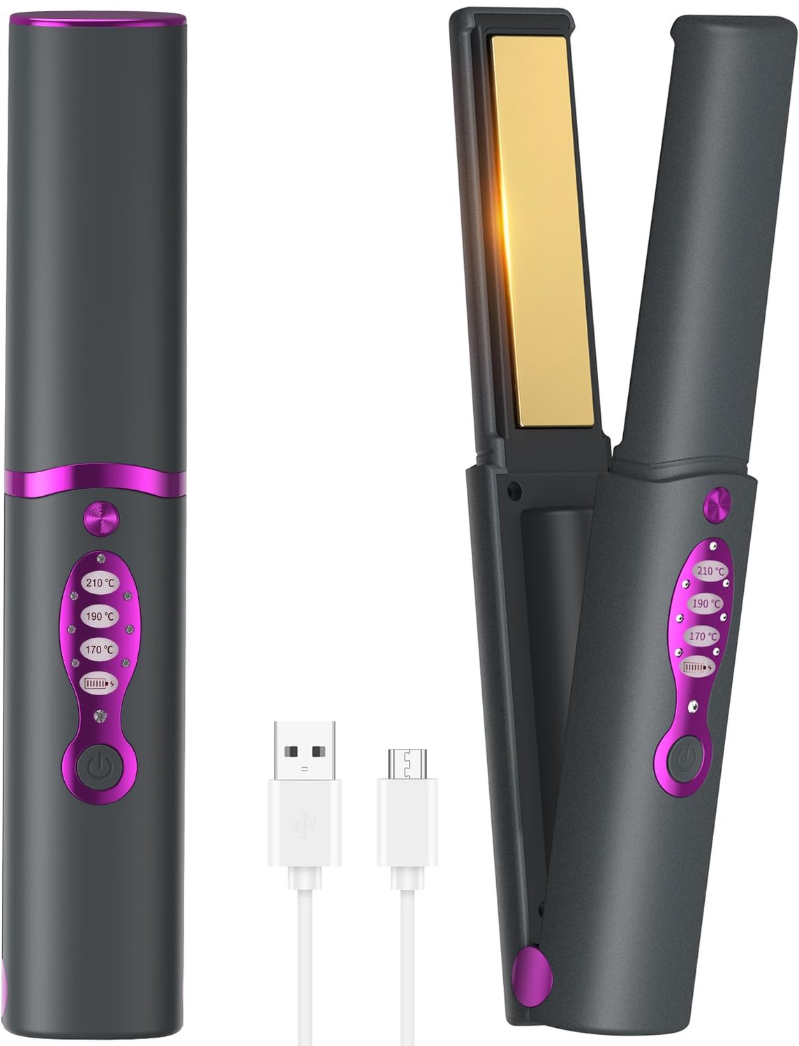 Draadloze Mini Haarstyler en Krultang 2-in-1