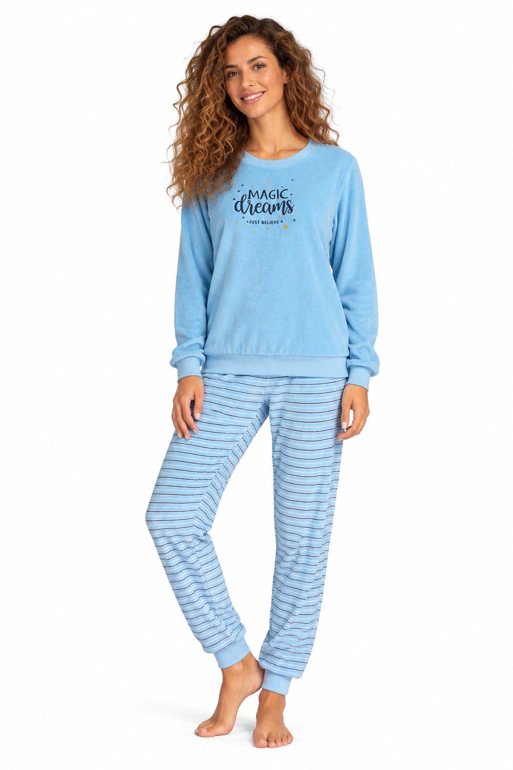 Comtessa Badstof Dames Pyjama – Winter – Blauw