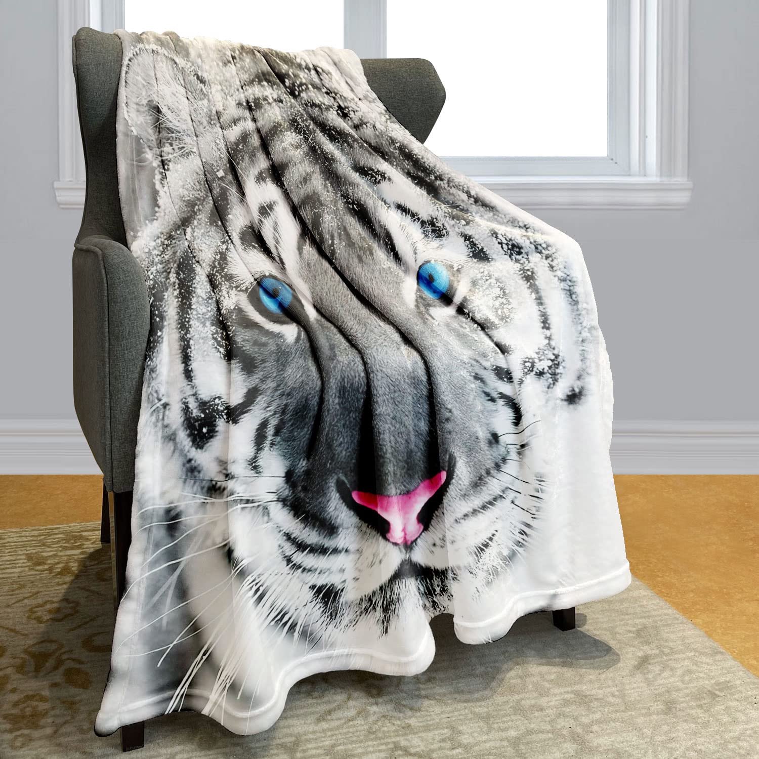 Zachte Flanellen Dekentje, Cosy Siberische Tijger Print