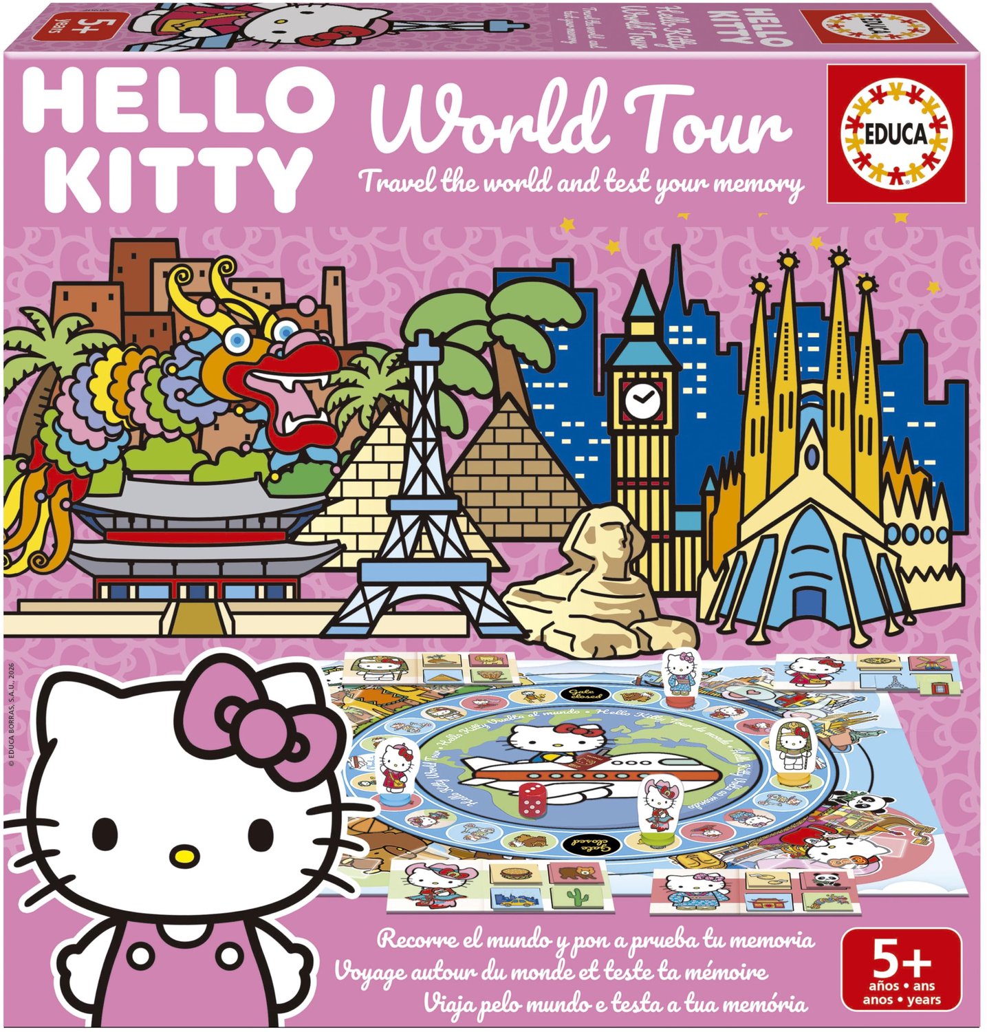 Bordspel voor Kinderen met Hello Kitty Avontuur
