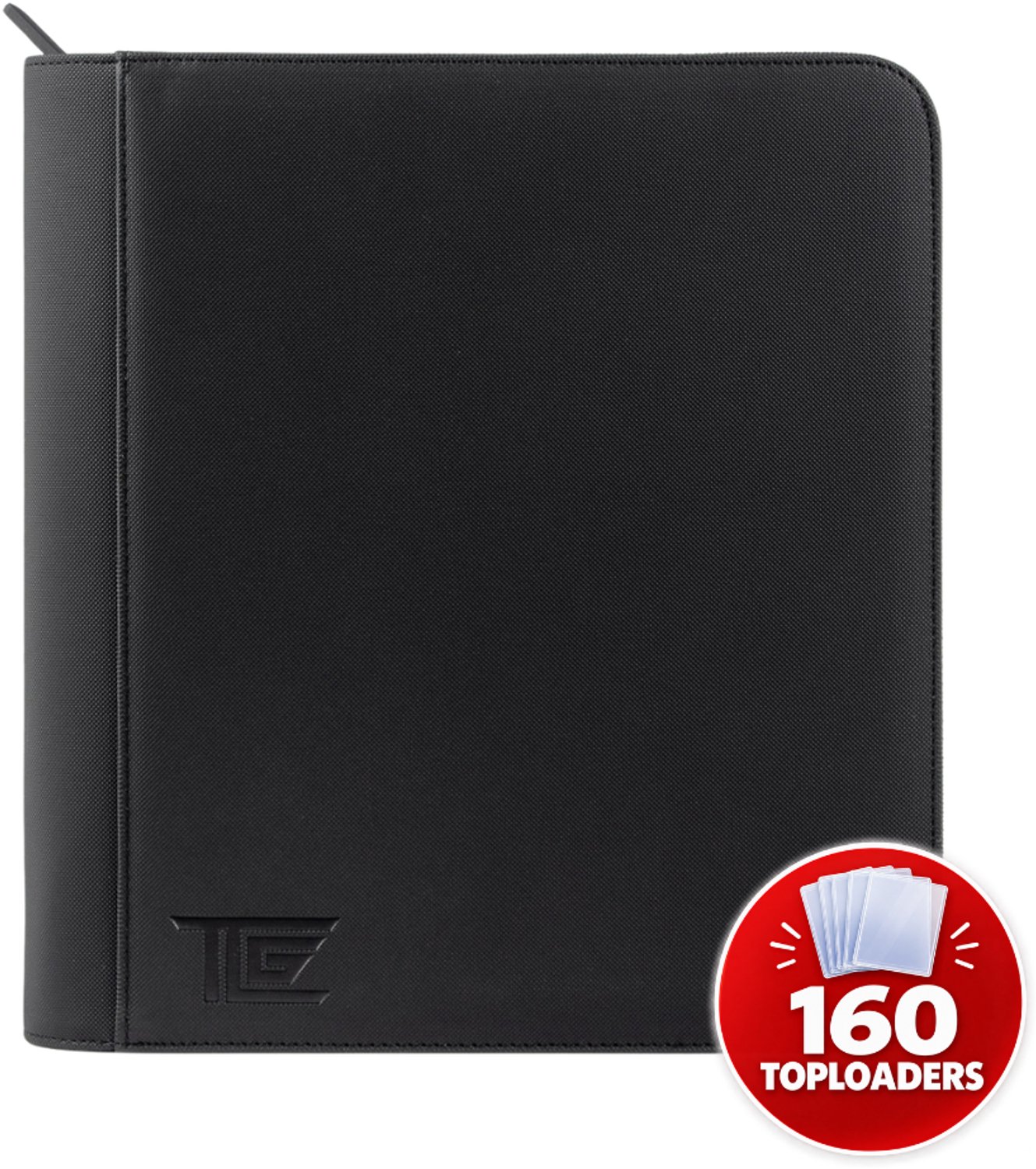TCG-Storage Verzamelmap voor toploaders 160 Kaarten - Pro Binder Map voor Kaarten - Trading Card Map - 4 Pocket - Premium Card Binder - 20 Pagina’s - Zwart