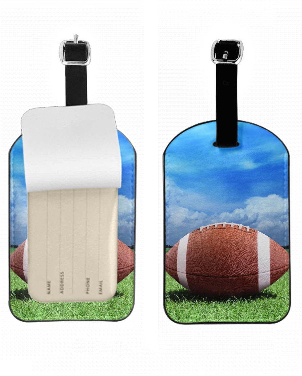 Set van 2 Blauwe Luggage Tags voor Koffers en Reistassen