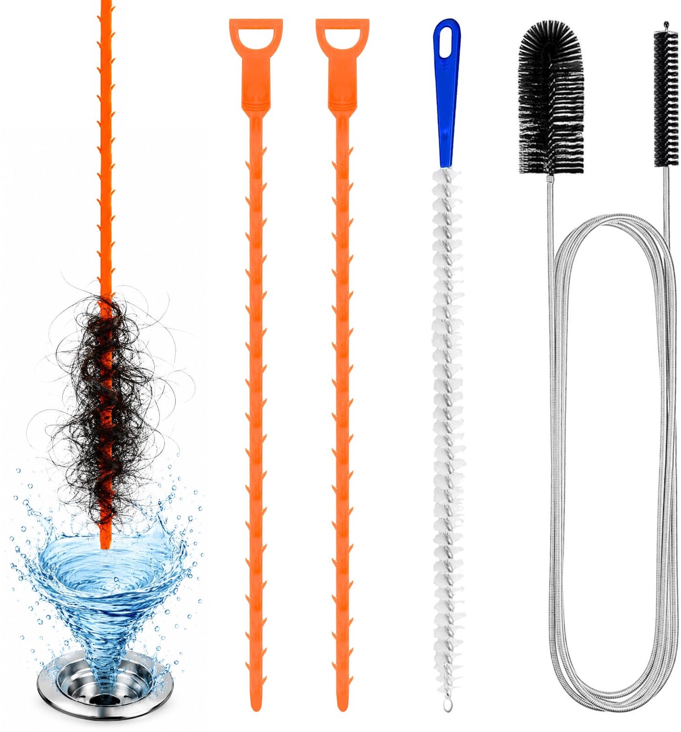 Set van 4 Professionele Gootsteenreinigingsborstels