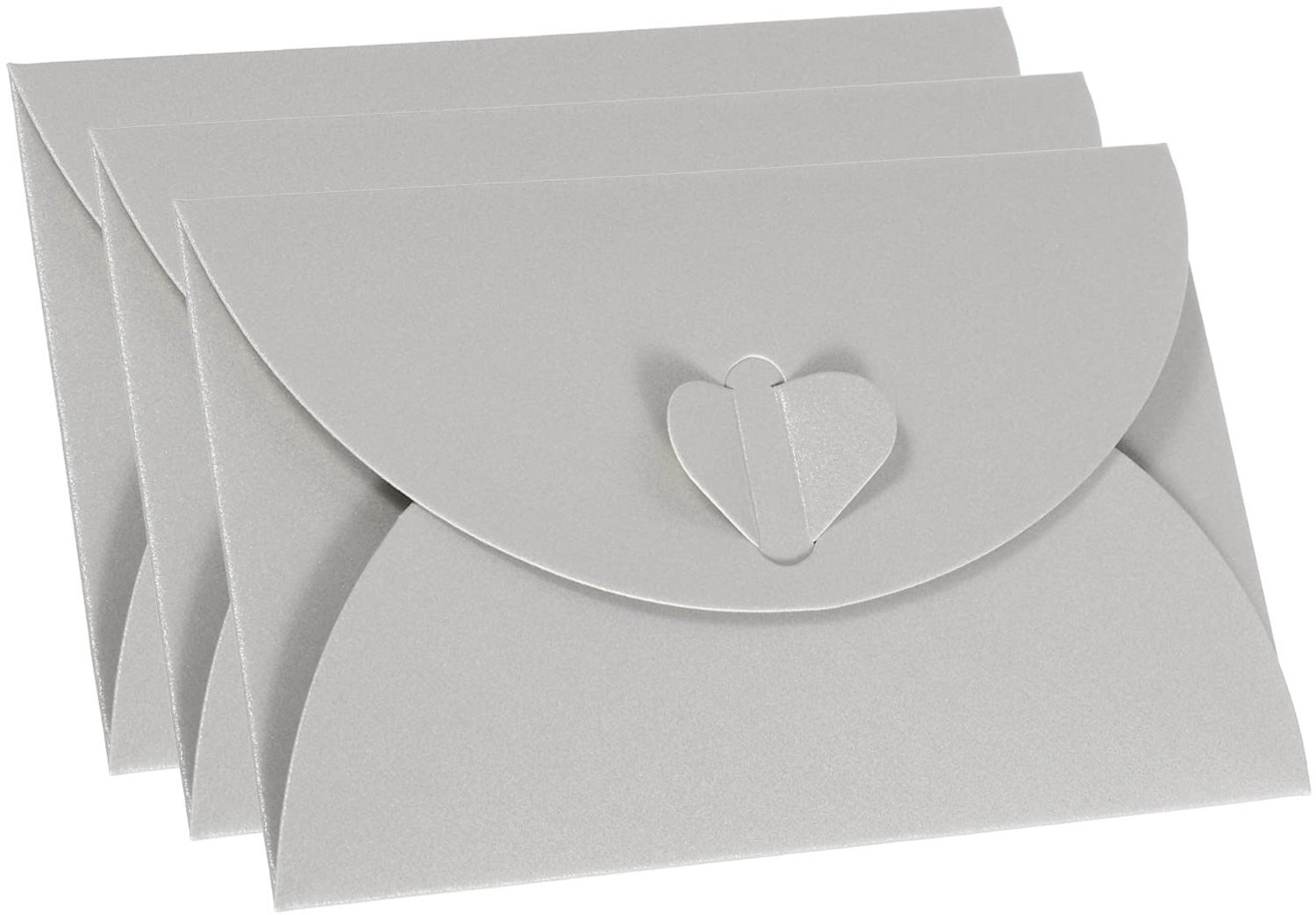 Set van 12 Mini Hartvormige Enveloppen voor Cadeaubonnen