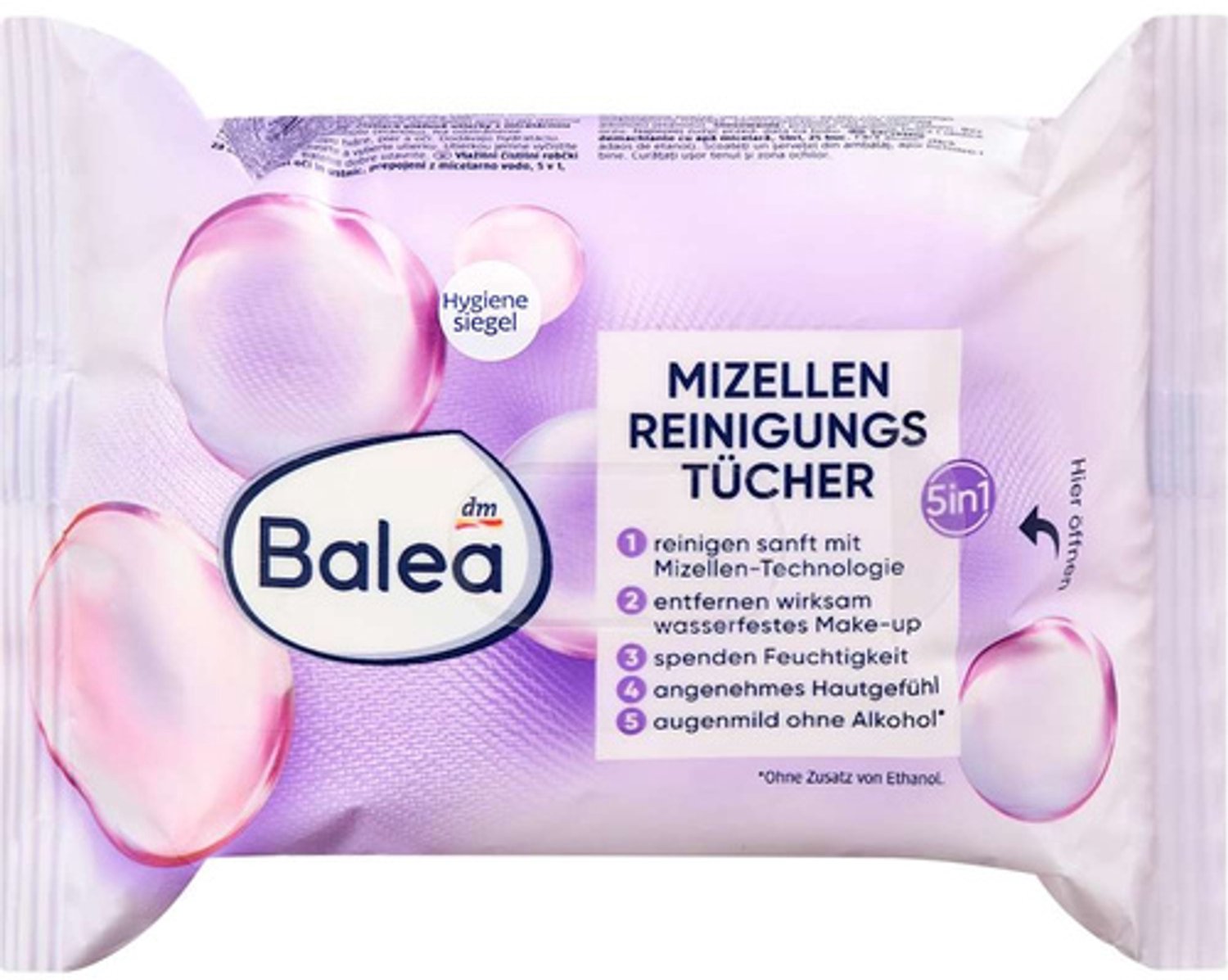 Balea reinigingsdoekjes micellair, 25 st