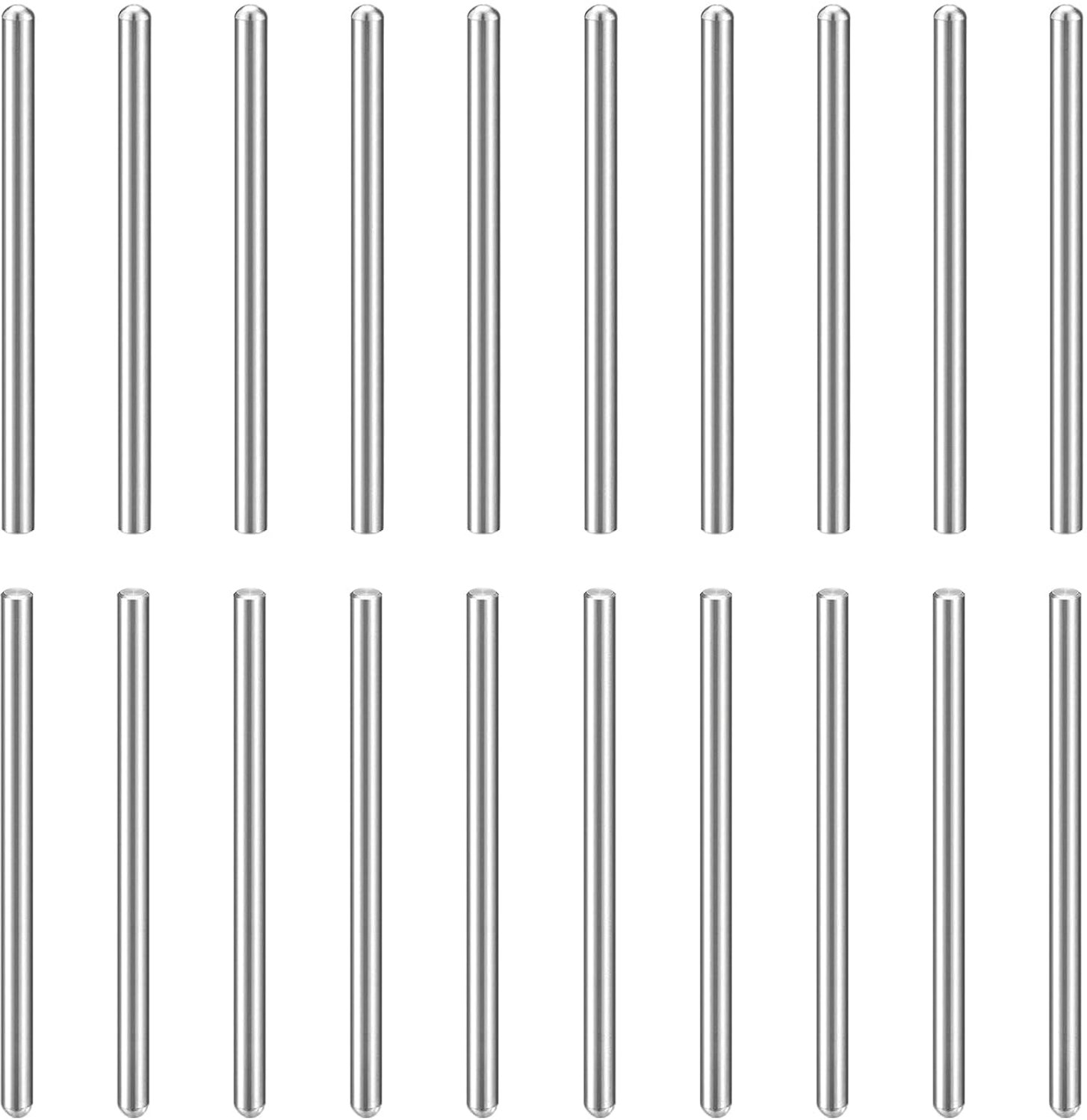 Plugpennen 5 mm x 80 mm - roestvrij staal - cilindrische ronde kop - perfect voor meubels - 20 stuks - ServiceTopper