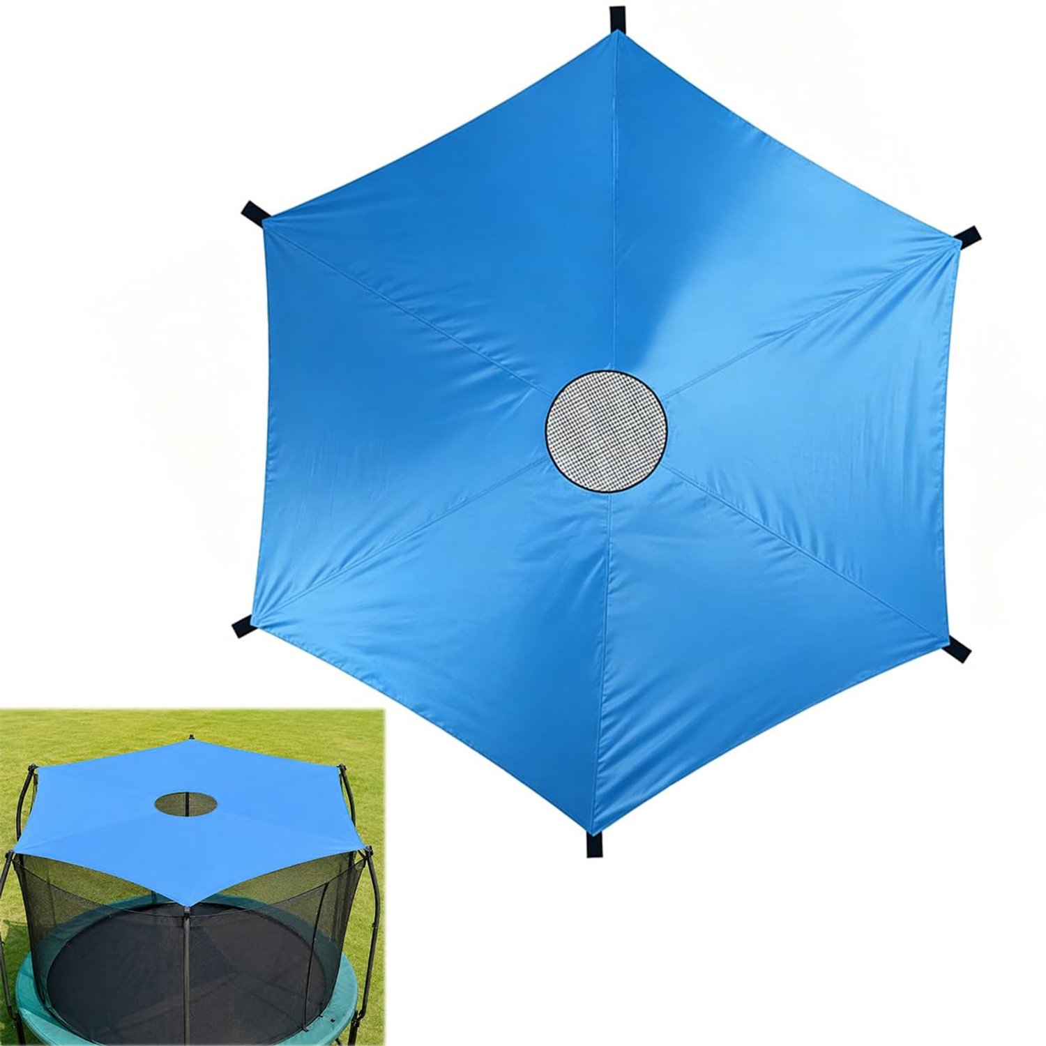 Zonwering Trampoline Ø 183, 244, 305 cm - UV-bestendig Zonnezeil