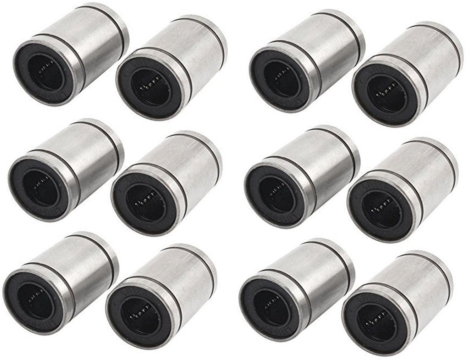 Lineaire Lagers 12 Stuks - Kogellagers - Koolstofstaal - Universeel - 8 mm x 15 mm x 24 mm - Ideaal voor 3D-printer