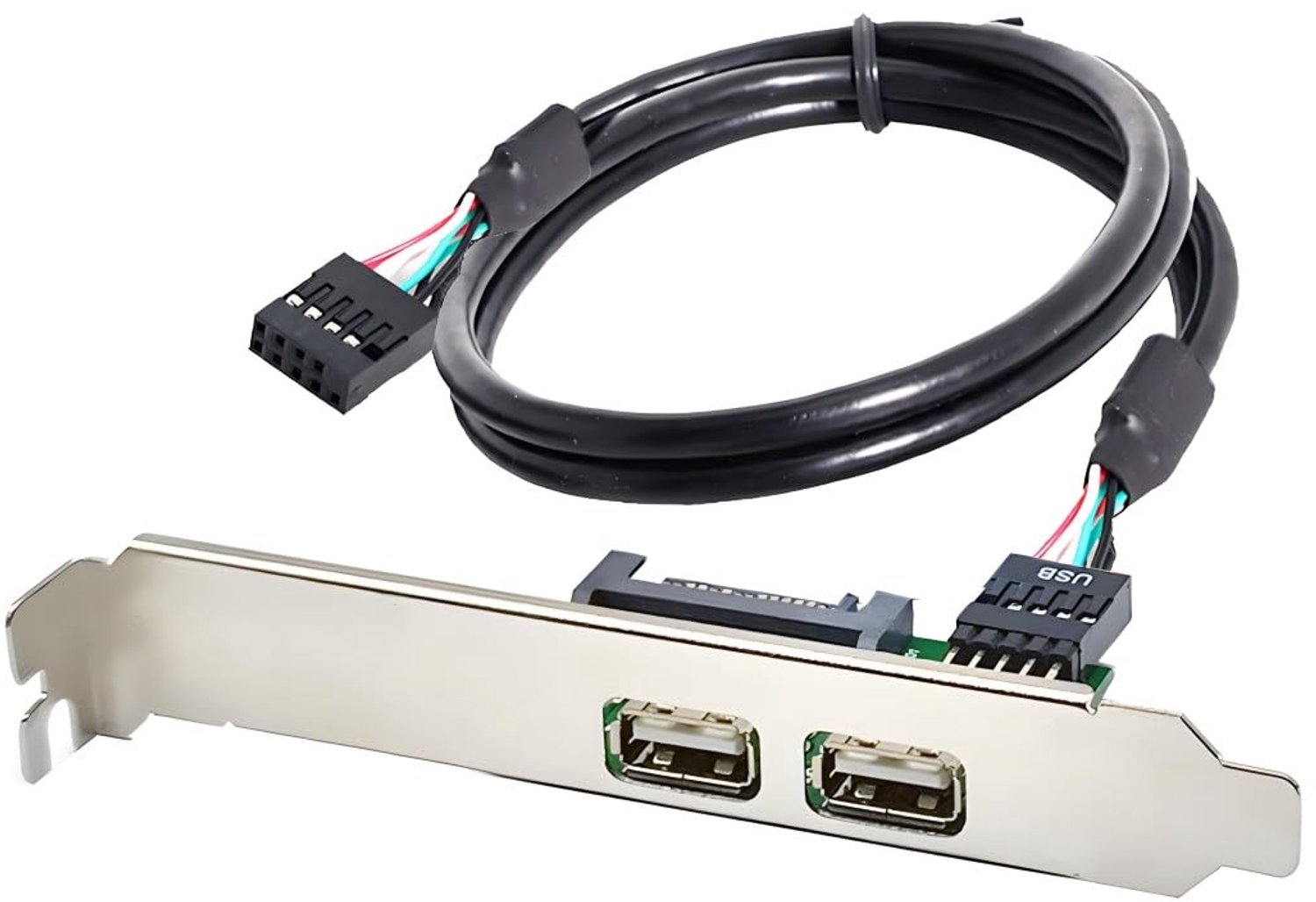 USB 2.0 Frontpaneel Header naar 2 Aansluitingen Verlengkabel