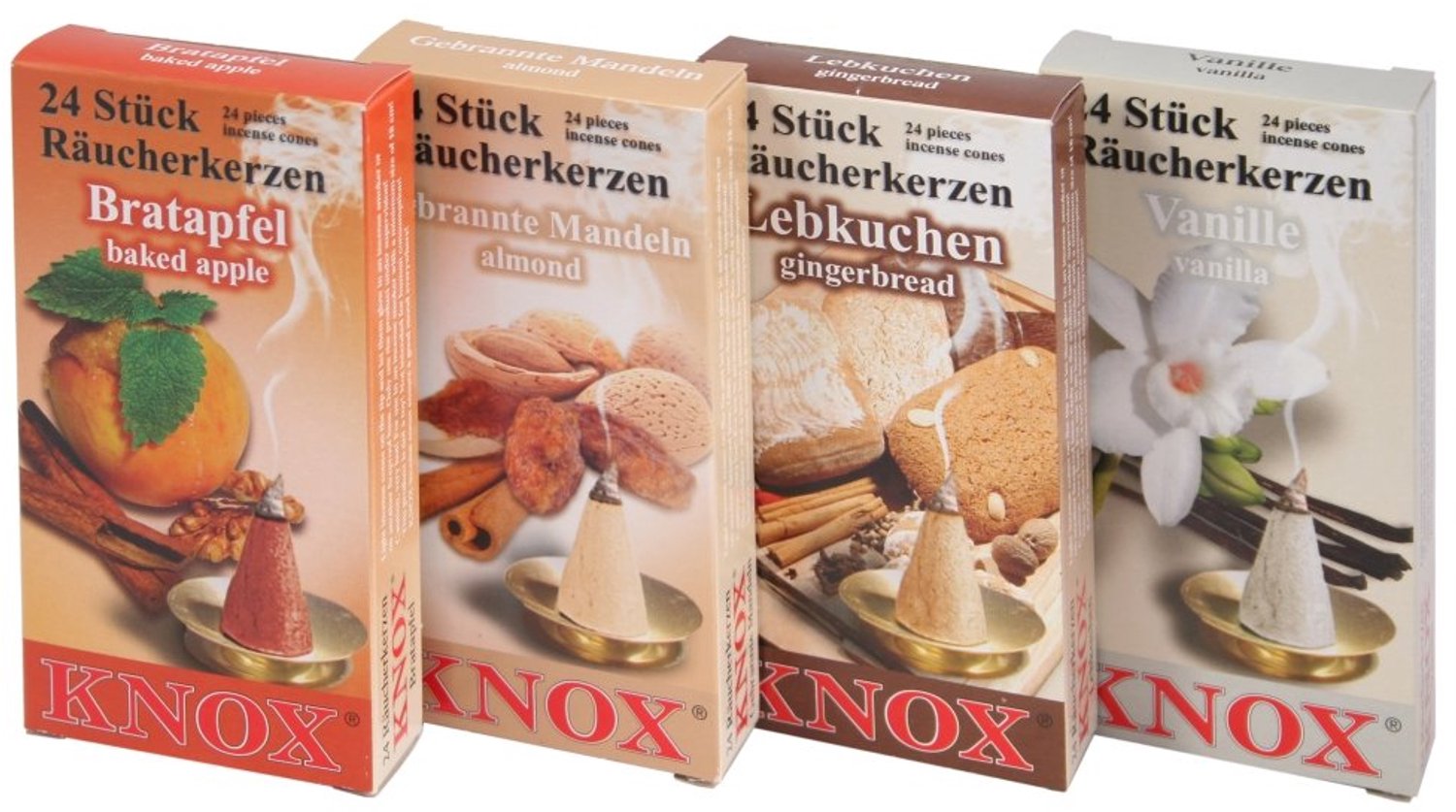Set van 4 Wierookkegels van Natuurlijke Ingrediënten