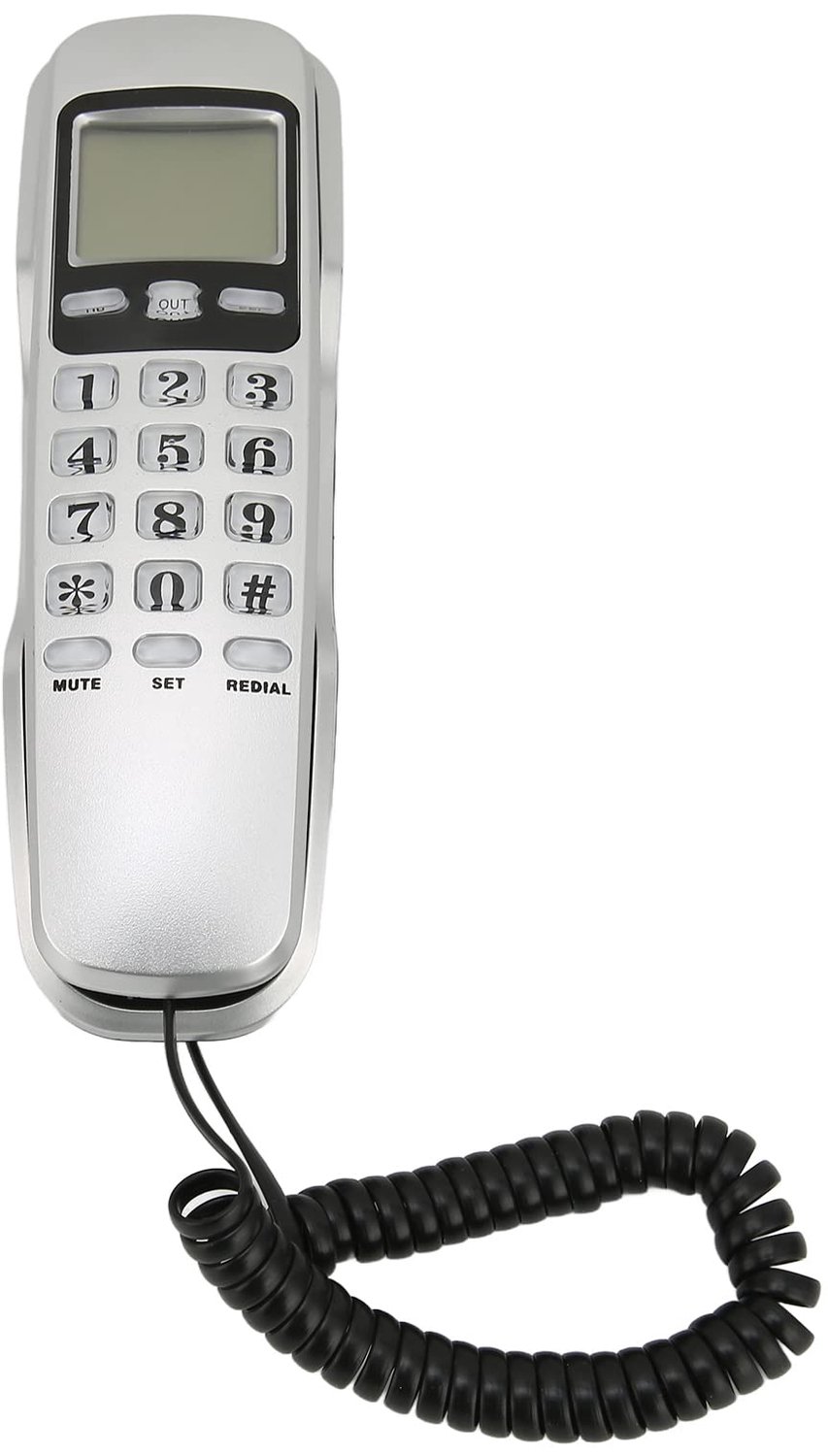 Muurtelefoon met LCD-display - Vaste Telefoon - Wandtelefoon - Beller-ID - ABS Materiaal - Compact 190x60x55mm