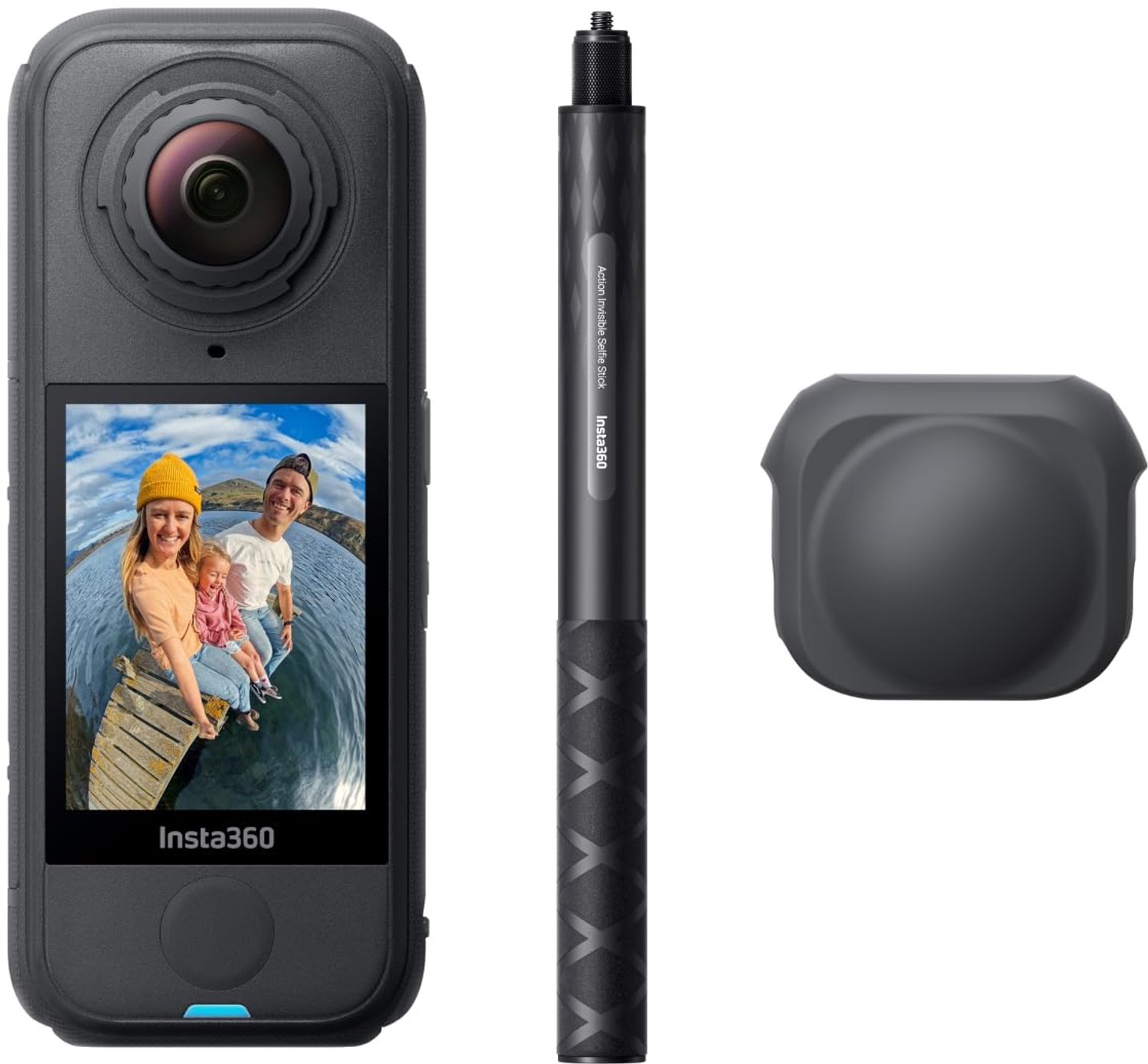 8K 360° Camera met Waterdichte Selfie Stick en Stabilisatie
