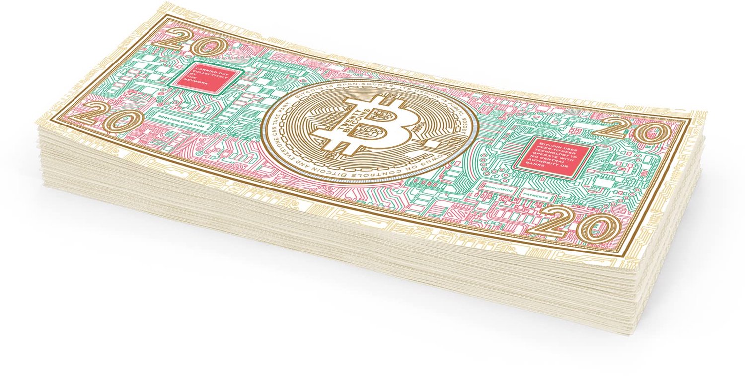 Bitcoin Scratch Cash 100 x 20 - Speelgeld