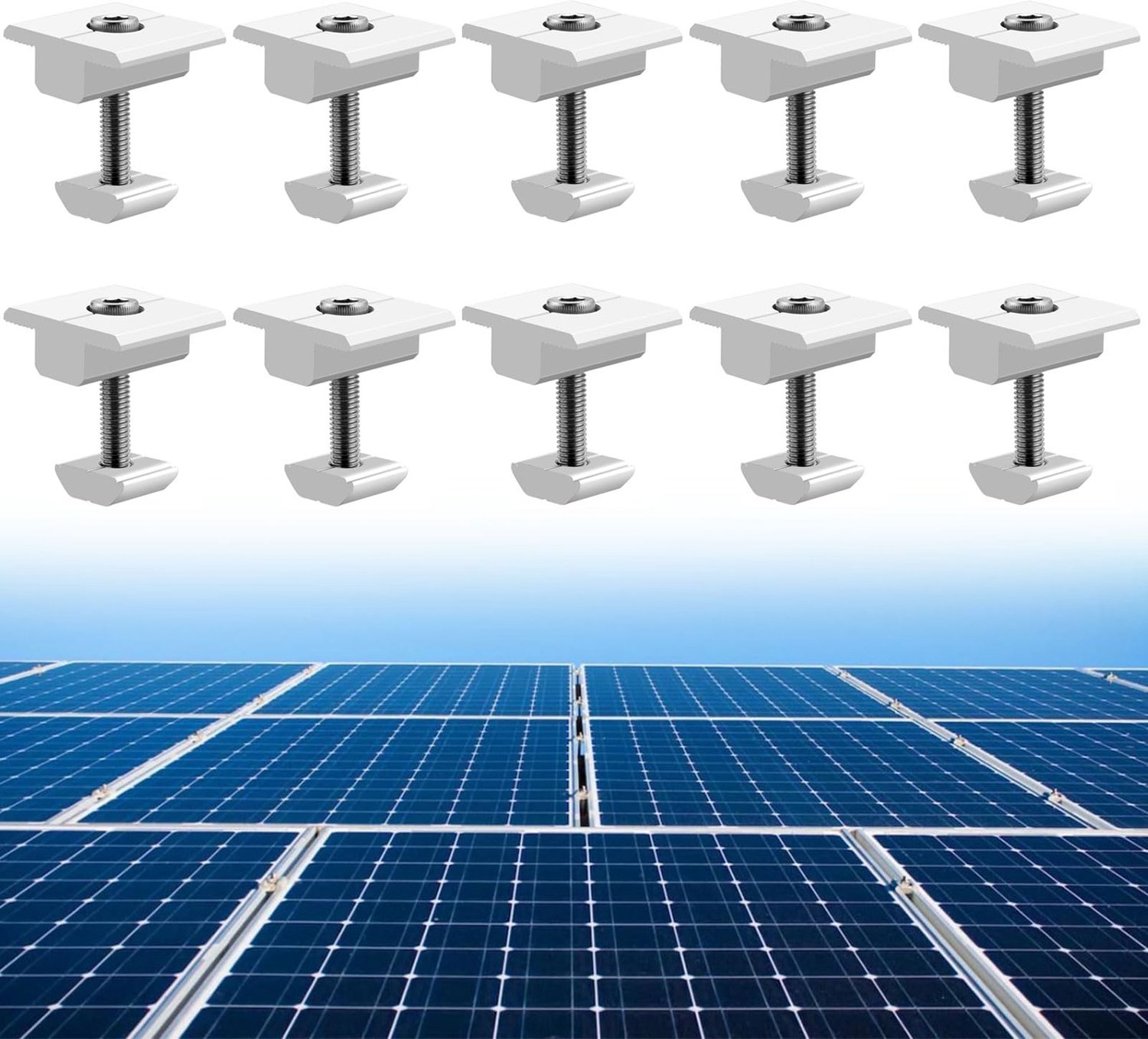 Set van 10 Aluminium Montagebeugels voor Zonnepanelen