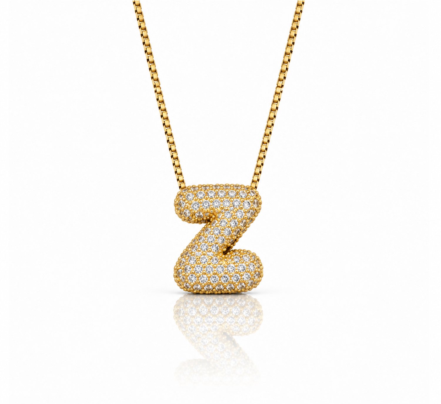 Maevi® Letter Ketting - Letter: Z - Glitter Letterketting - Zirkonia Ketting - Lengte: 40 cm - Inclusief Luxe Verpakking - 18K Verguld Goud - Gouden ketting / Gouden letter - Hoge Kwaliteit - Luxe Ketting - Cadeau voor Vrouw / Dames / Moeder / Mama