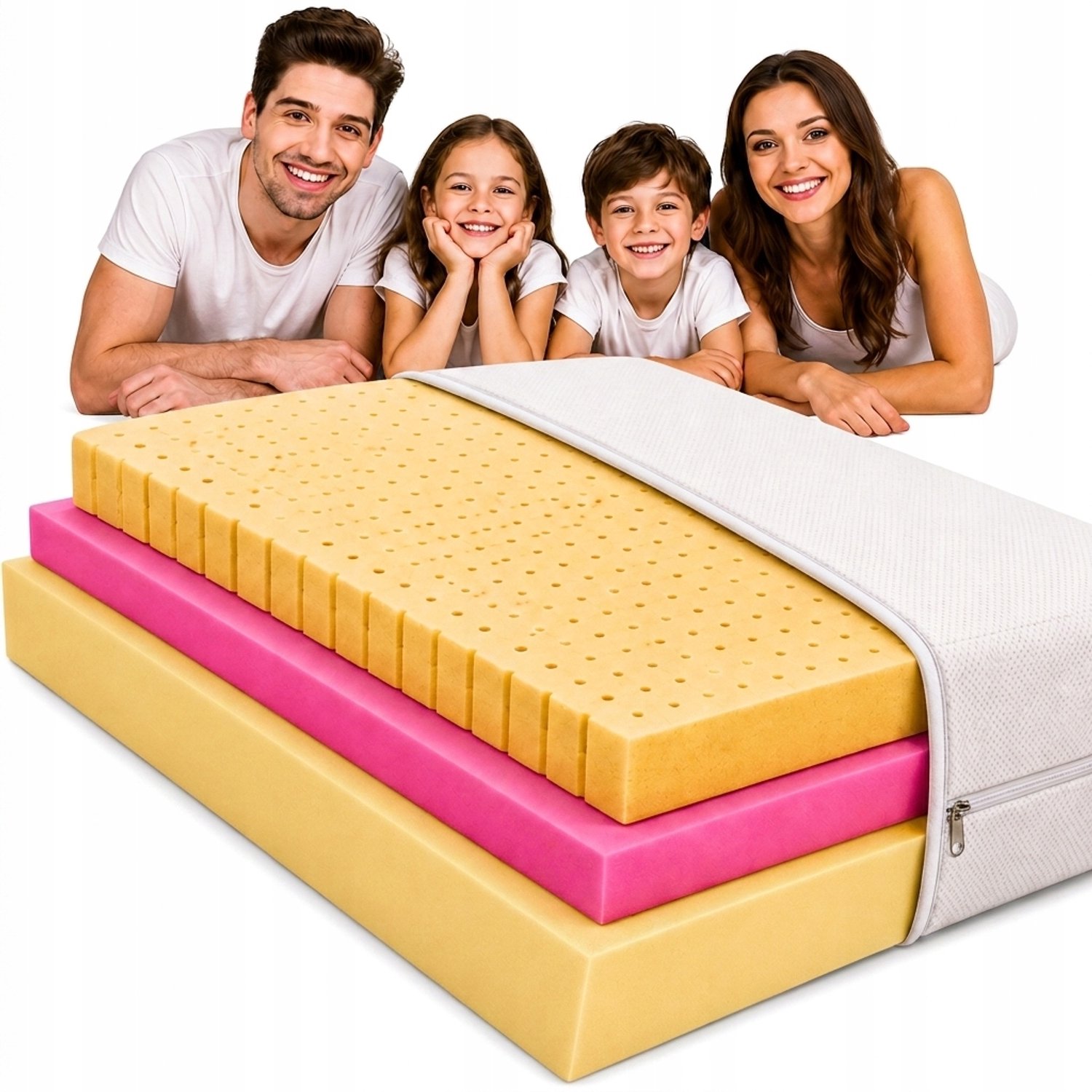 MATERACE Z GÓR Matras 120x200cm - Latex & HR Schuim, 16cm Hoogte, H2/H3