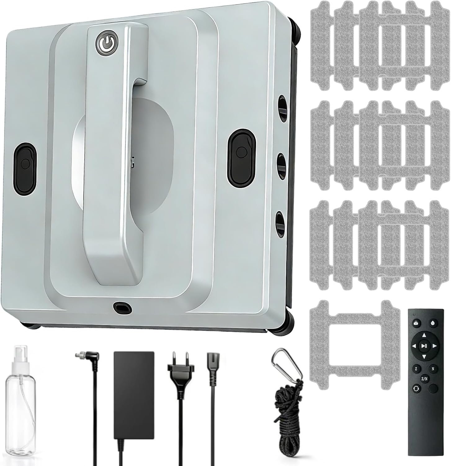 Automatische raamreiniger, 8000 Pa, robot met 100 ml watertank, 6 sproeiers, waternevel, 4 reinigingsmodi - ShopVlot