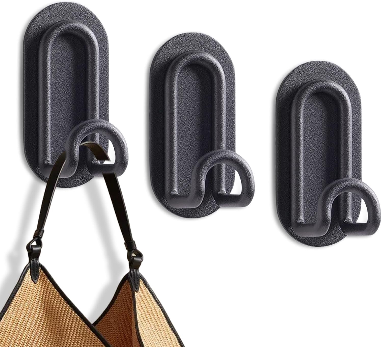 LELE LIFE 4 Pcs Self Adhesive Wall Hooks, Decorative Sticky Hooks No Damage, Stick Hooks for Hanging Towel Hat Jacket - ShopVlot