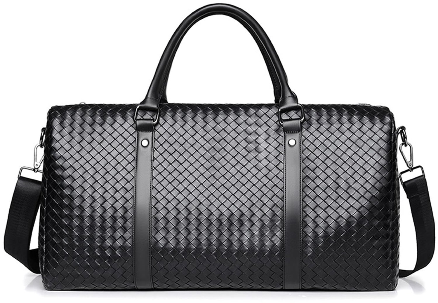 FANDARE Sporttas voor dames en heren, reistas met nat vak, PU-leer, geweven weekendtas, Ryanair, handbagage - ShopVlot