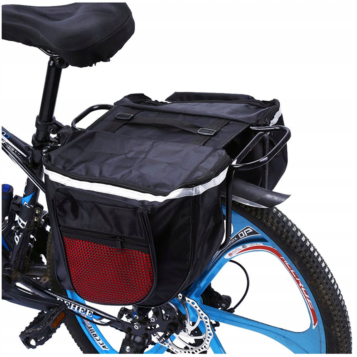 Grote Dubbele Fietstas Zwart - Waterdicht & Reflecterend