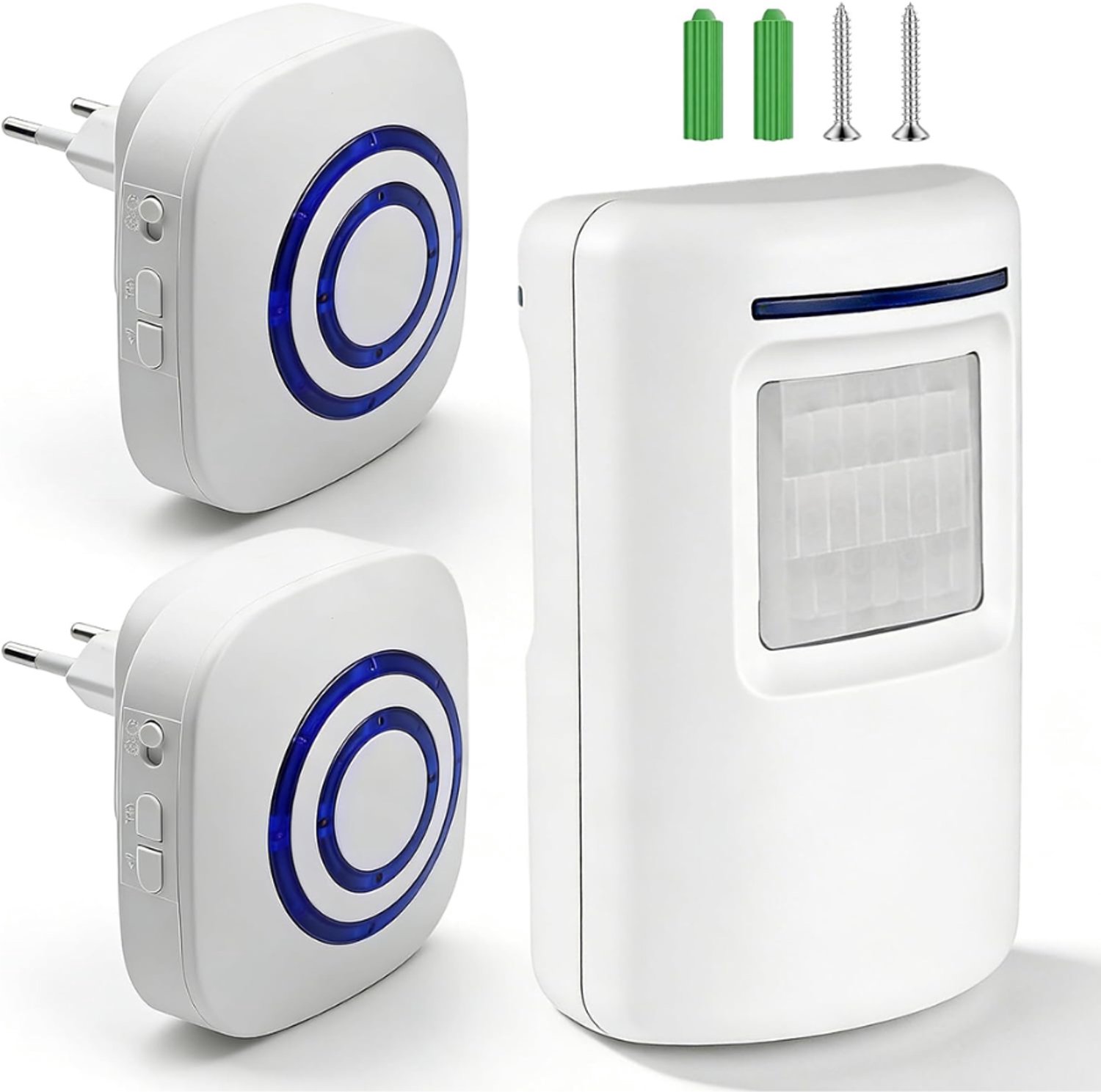 VH Supplies® Opritverklikker - Entreemelder – Anti Diefstal Alarmsysteem - Beveiliging - Wit - 2 Stuks