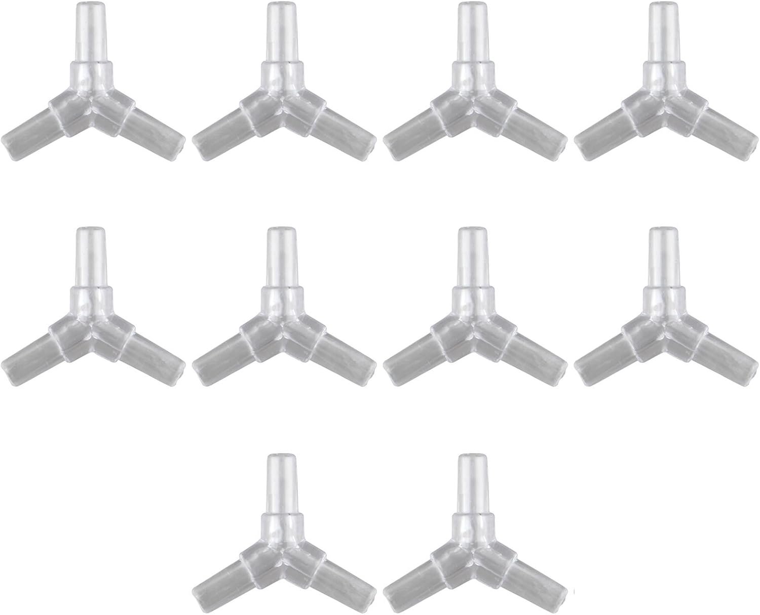 Dailygoods- Luchtklep Y-vormig - 3-weg Connector - 10 Stuks - Kunststof - 4mm Binnendiameter - Eenvoudig te monteren - Luchtverdeler