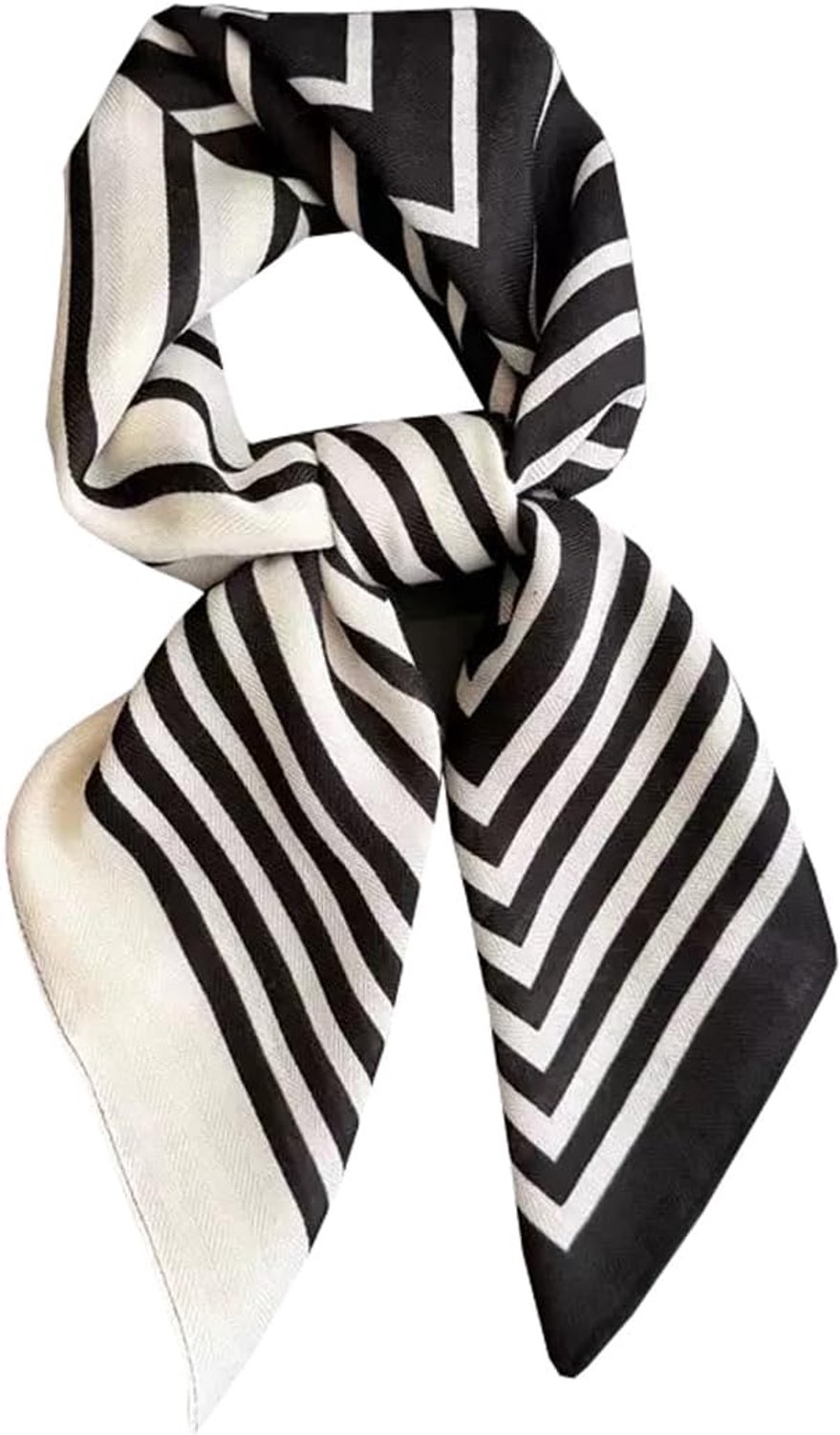 Sjaal dames zwart wit lichte katoenen doek multifunctioneel als halsdoek, hoofddoek of accessoire - ShopVlot