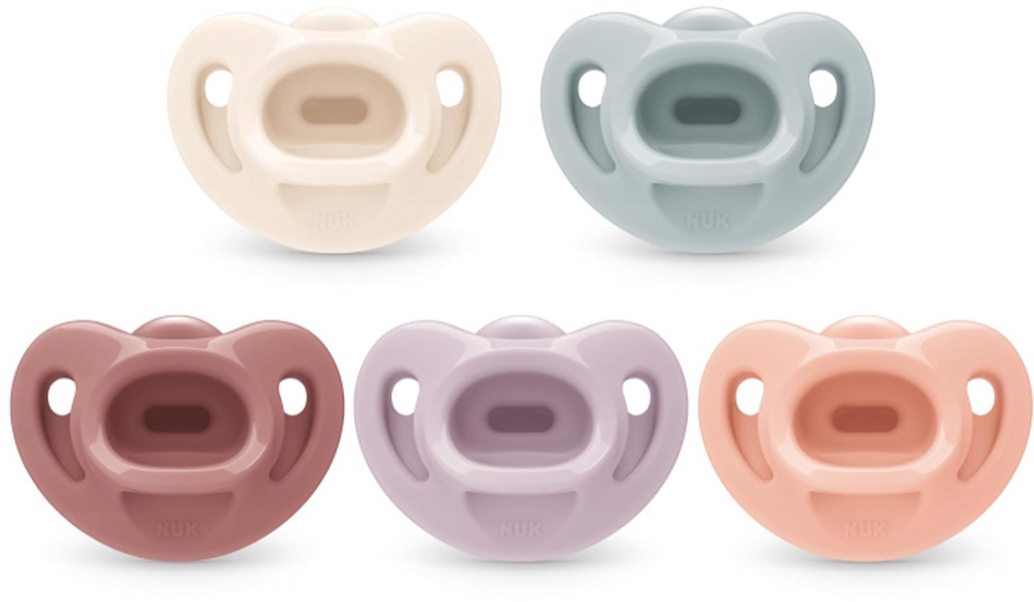 NUK First Choice Comfy Orthodontische Fopspeen 0-6 Maanden – Baby Speen – Pink – 5 Stuks
