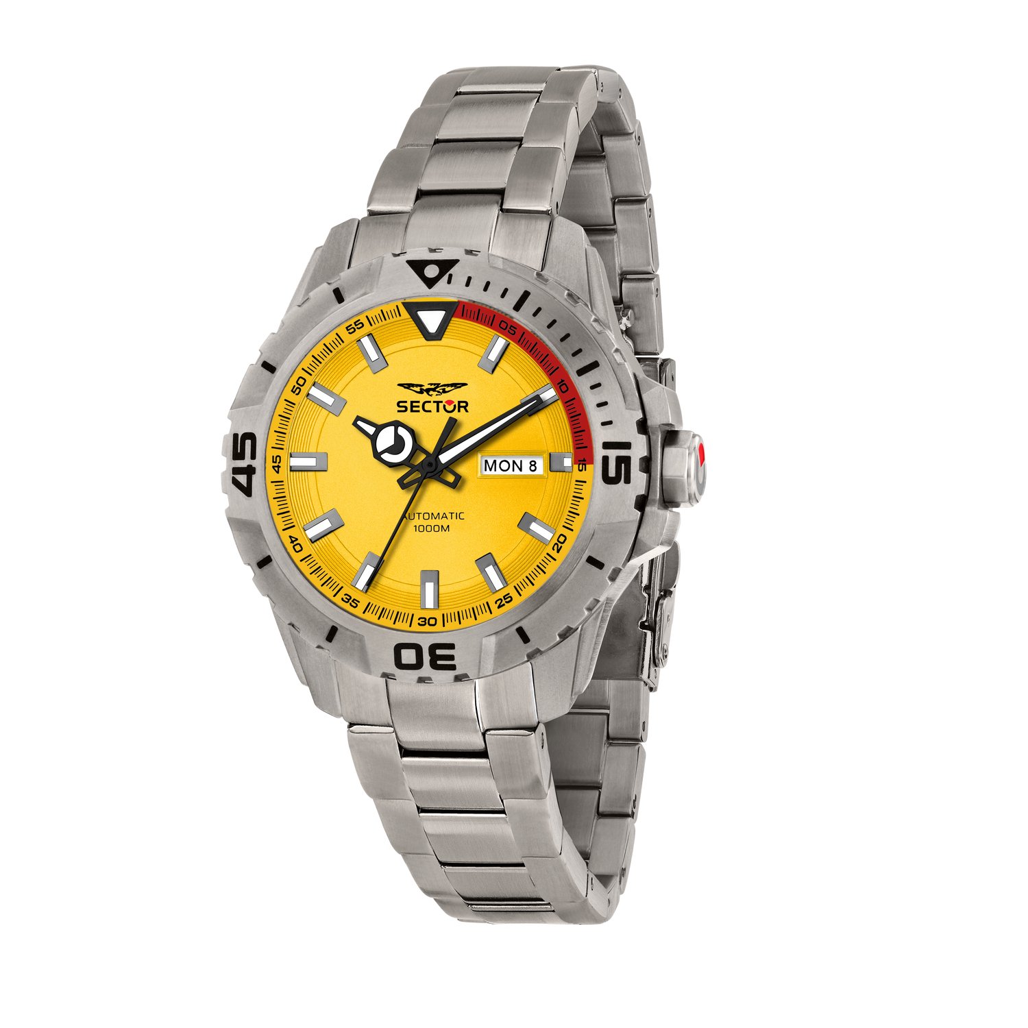 ector No Limits watch R3223135002 Titanium Special Edition - Automatic Herenhorloge - 43 MM - Zilver/Geel