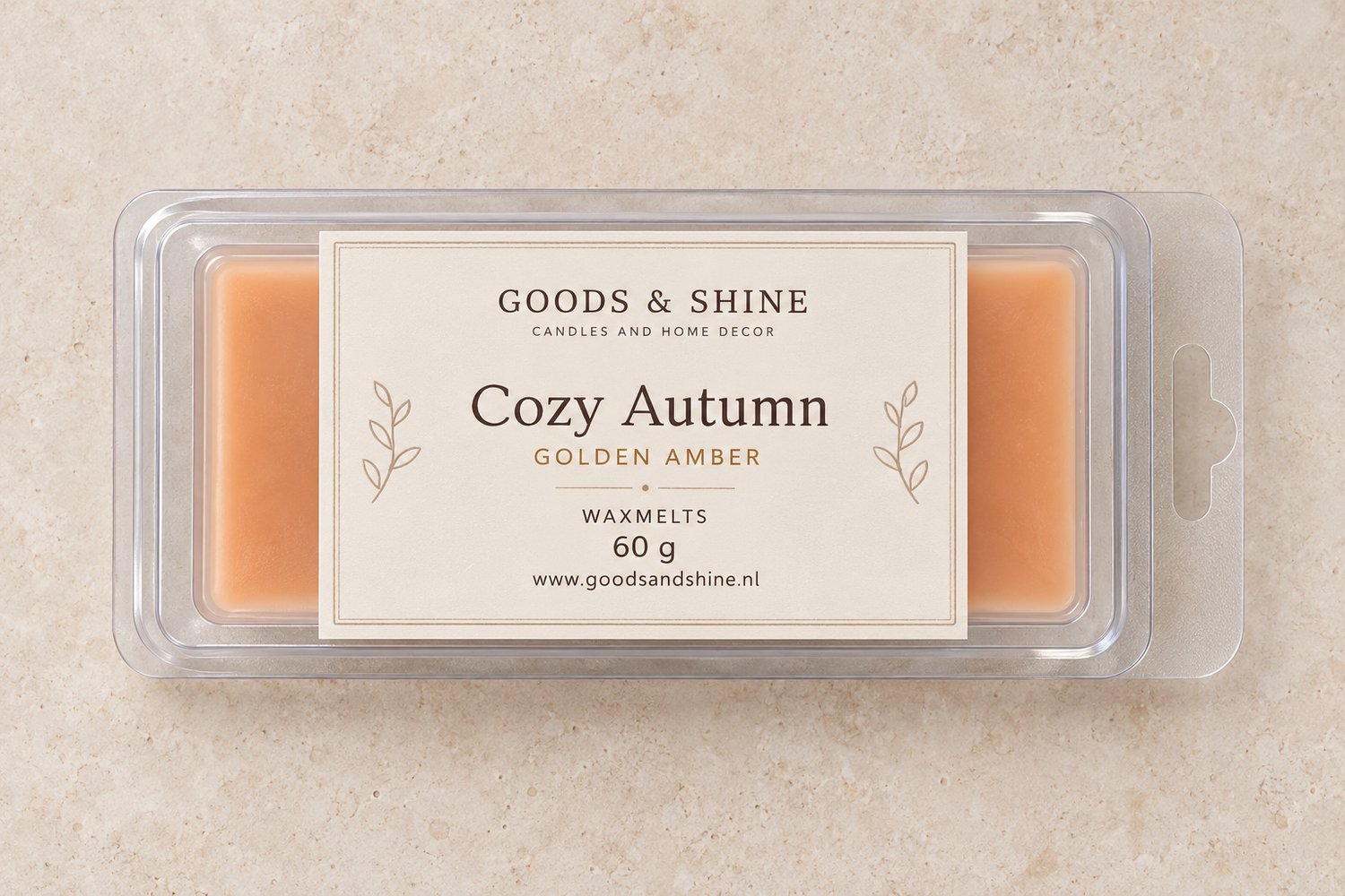 Goods and Shine Cozy Autumn – Golden Amber Wax Melts zacht oranje