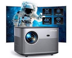 Wimius - Beamer - Projector Beamer - Mini Meamer - Full HD 1080P - 1920x1080dpi - Automatische focus - met WiFi - 15000lumens