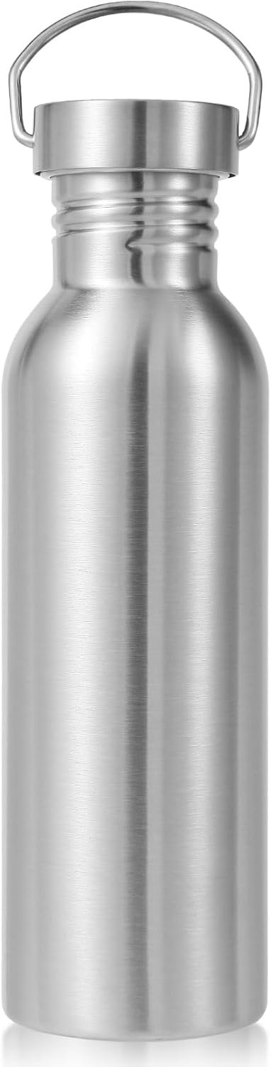 SnelShoppen - RVS Waterfles 780ml met Handvat, Duurzaam en Dishwasher Safe, BPA-vrij, Ideaal voor Camping, Wandelen, Fietsen, Plasticvrij, 18/8 304 St