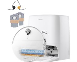 Roborock Qrevo Edge 2 Flow-Robotstofzuiger met dweilfunctie-SpiraFlow Realtime Zelfreinigende Rolmop 2.0-35000Pa-Dual Zero-Tangle-Systeem-AI Obstakelvermijding-Warmtewas dweil-tapijtbescherming
