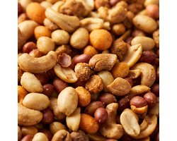 Golden Nuts Borrelmix 500 g – Pittige Notenmix met Pinda's, Cashewnoten, Katjang Pedis & Borrelnoten – Knapperige Snack voor Feest, Borrel en Horeca