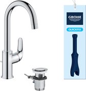 GROHE Swift eengreepsmengkraan met draaibare uitloop en pop-up waste set - L-Size - AquaCalibrator - Chroom