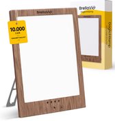 BrellaVio Daglichtlamp - 10.000 Lux - Hout kleur - Incl. Opberghoes - UV-vrije LED Lamp - Daglicht Lampen - Bureaulamp