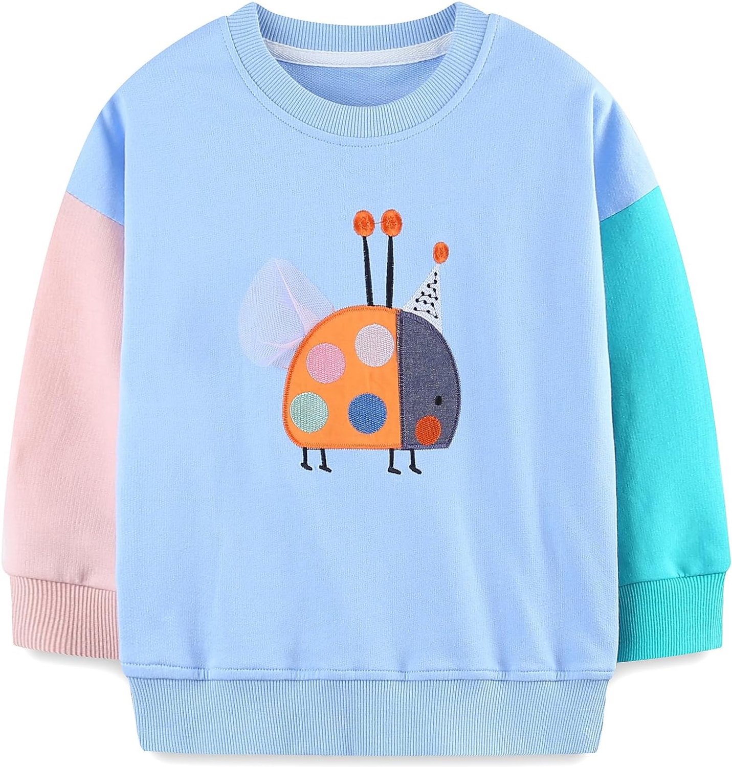 Sweatshirt voor meisjes, lang mouw, katoen, 1-7 jaar