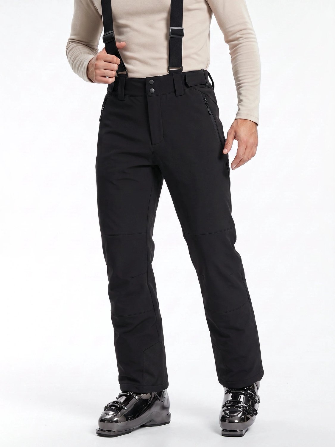 Falcon Range Heren Softshell Ski Pants Zwart