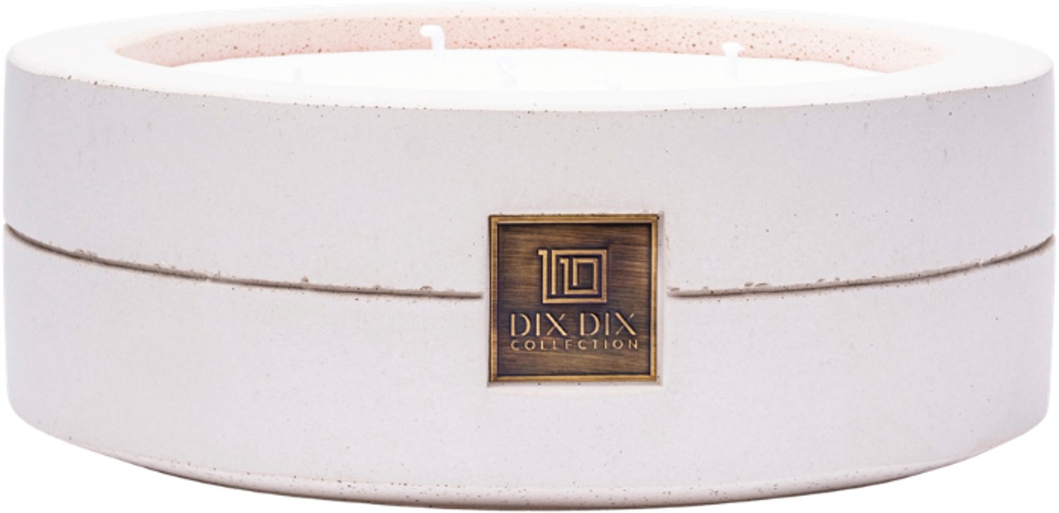 Collection DIX DIX collection - Geurkaars PURE (2500g) - Natuurlijke koolzaadwas - Luxe betonnen geurkaars - Bloemig & Gourmand - Handgemaakt in Nederland Grijs