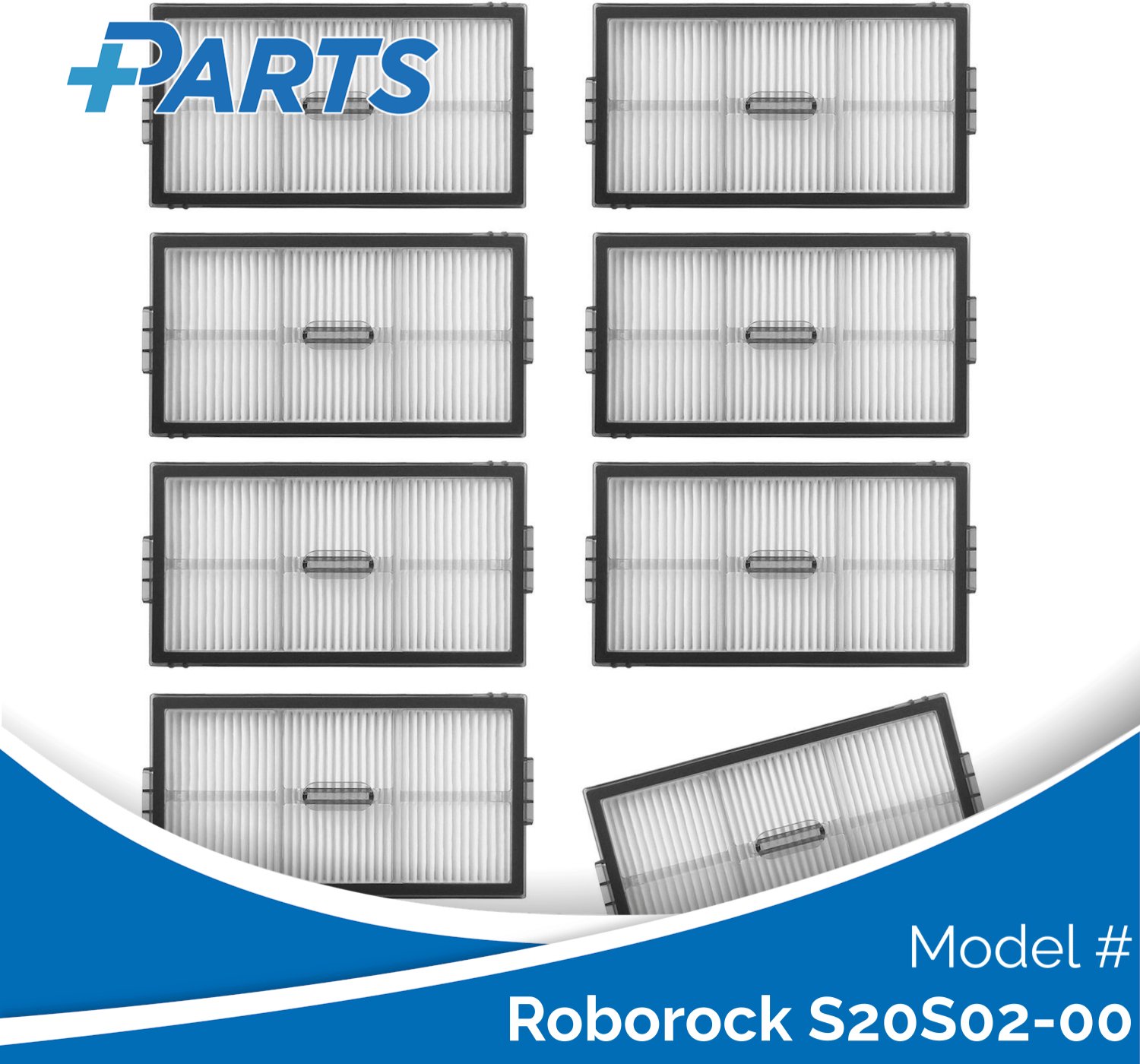 Plus.Parts Roborock S20S02-00 Filters (8 Stuks, Plus.Parts® alternatief voor 8.02.0471) Overig
